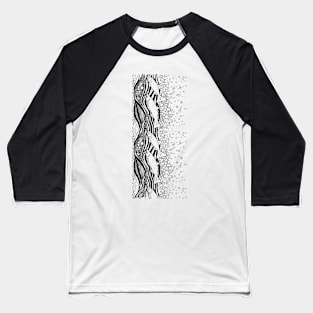 Salmon running in black and white Baseball T-Shirt